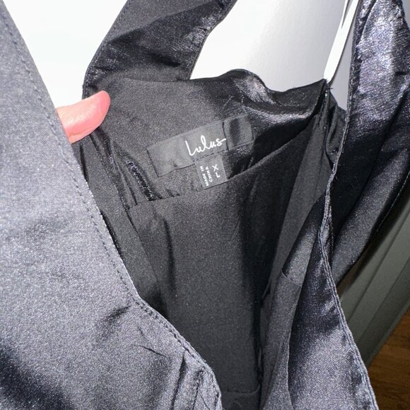 Shiny Taffeta Lace-Up Midi Dress LULUS XL NWT - Picture 3 of 6